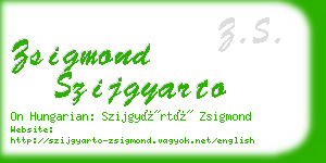zsigmond szijgyarto business card